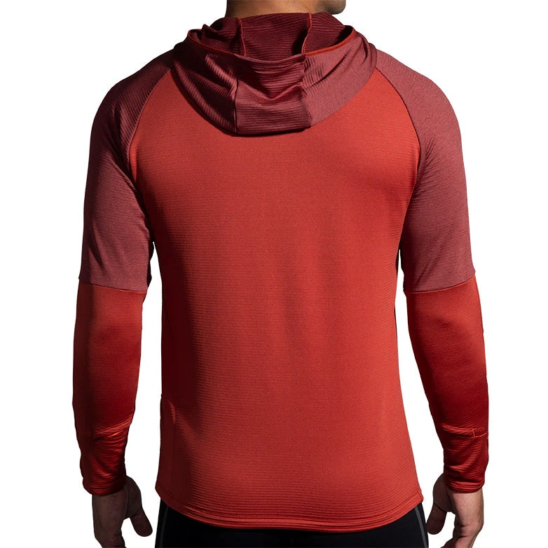 Brooks Men's Notch Thermal Hoodie - Copper/Heather Dark Copper (211402682) 2 Brooks Men's Notch Thermal Hoodie - Copper/Heather Dark Copper (211402682) - Image 2
