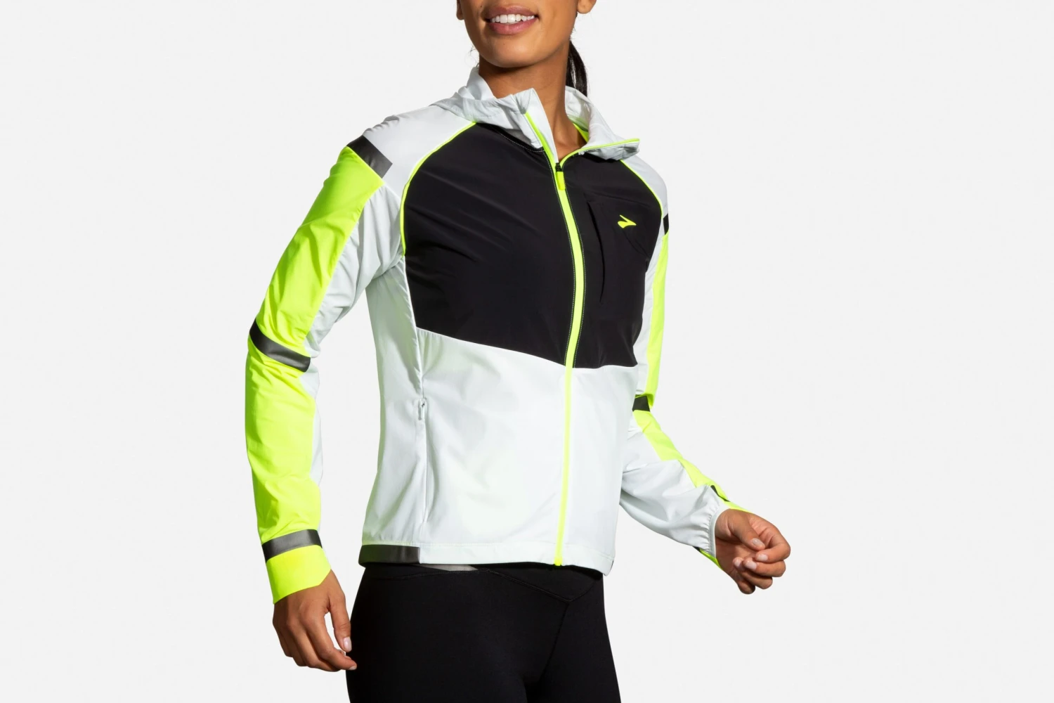 Brooks Women's Carbonite Jacket - Icy Grey/Black/Nightlife (221493030) 3 Brooks Women's Carbonite Jacket - Icy Grey/Black/Nightlife (221493030) - Image 3
