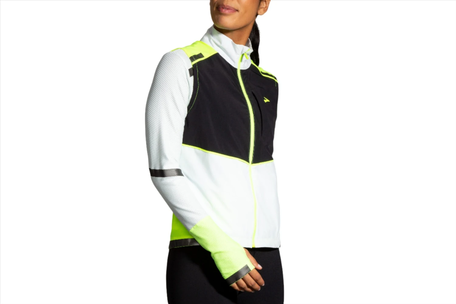 Brooks Women's Carbonite Vest - Icy Grey/Black/Nightlife (221498030) 2 Brooks Women's Carbonite Vest - Icy Grey/Black/Nightlife (221498030) - Image 2