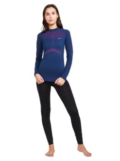 Craft Women's Active Intensity Crewneck Baselayer - Tide/Roxo (1907937-698486) -Run Style Shop CraftWomensCrewneckBaselayerTide Roxo4 min