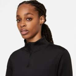 Nike Women's Therma-Fit One Long-Sleeve 1/2 Zip Top (Plus Sizes) - Black (DN2239-010) -Run Style Shop DN2239 010 PHSYM001 JPG HEI 875 WID 875