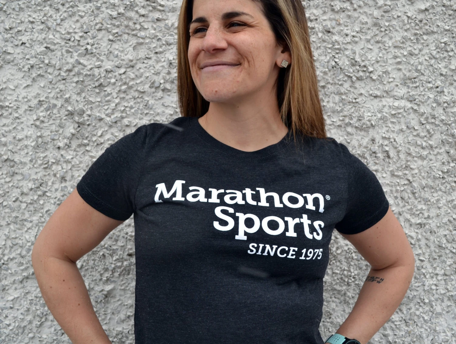 Marathon Sports Women's Logo Tee - Heathered Black (W LOGO TEE 1) 1 Marathon Sports Women's Logo Tee - Heathered Black (W LOGO TEE 1)