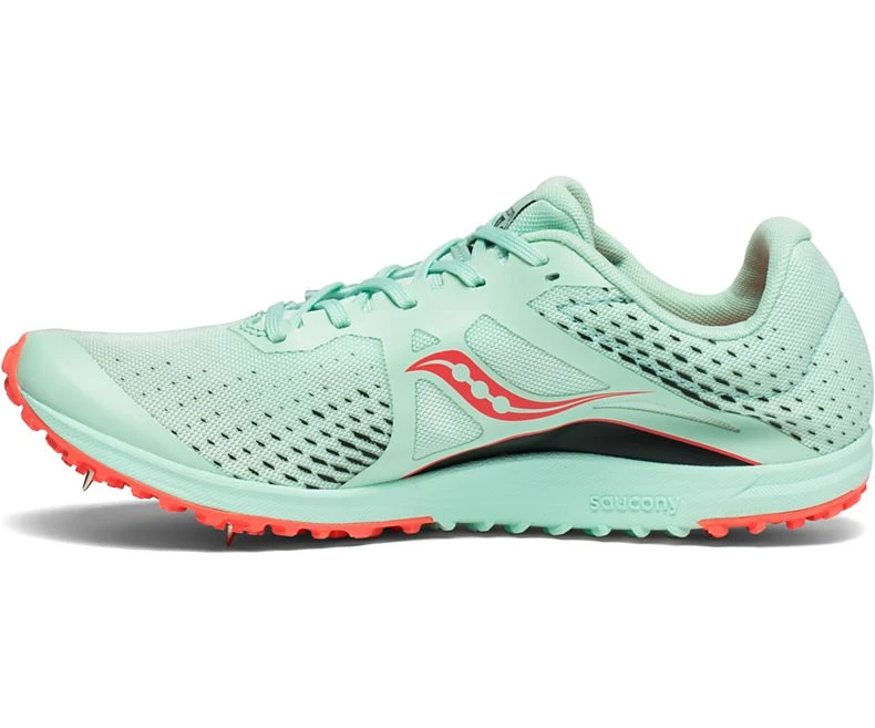 Saucony Women's Kilkenny XC 8 Spike - Mint/ViZi Coral (S19068-1) 3 Saucony Women's Kilkenny XC 8 Spike - Mint/ViZi Coral (S19068-1) - Image 3