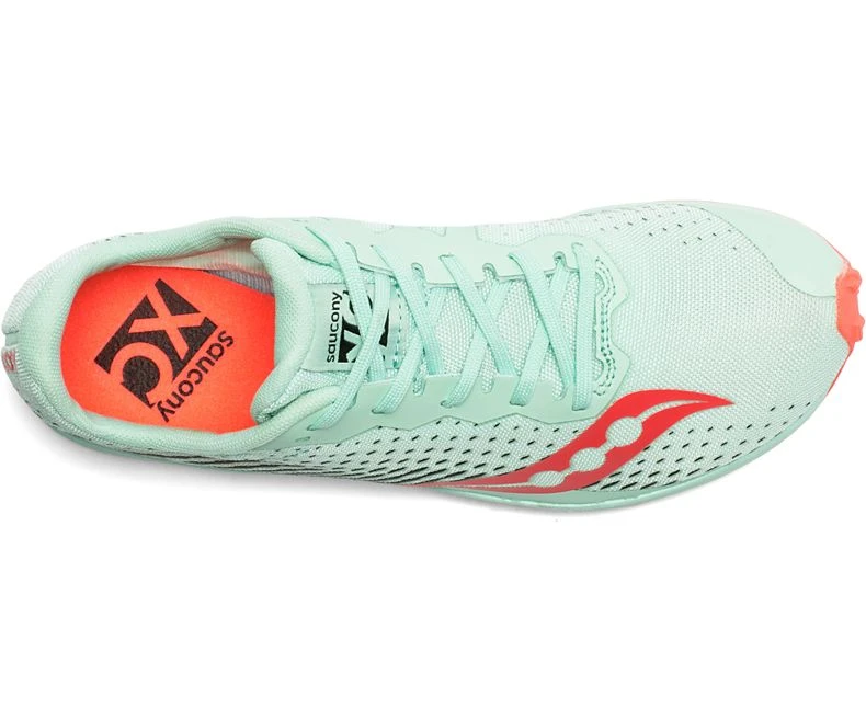 Saucony Women's Kilkenny XC 8 Spike - Mint/ViZi Coral (S19068-1) 4 Saucony Women's Kilkenny XC 8 Spike - Mint/ViZi Coral (S19068-1) - Image 4
