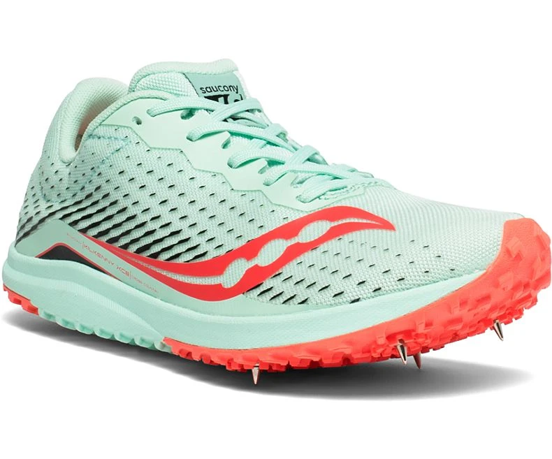 Saucony Women's Kilkenny XC 8 Spike - Mint/ViZi Coral (S19068-1) 2 Saucony Women's Kilkenny XC 8 Spike - Mint/ViZi Coral (S19068-1) - Image 2