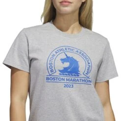 Adidas Women's Boston Marathon® Logo Tee 9 Adidas Women's Boston Marathon® Logo Tee -Run Style Shop adidas boston marathon logo tee grey 10