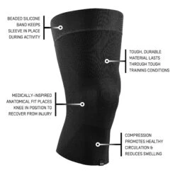 CEP Mid Support Knee Sleeve -Run Style Shop cep mid knee sleeve black 3
