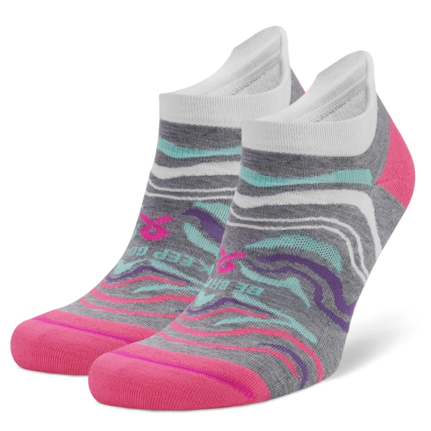 Balega Women's Grit And Grace Be Brave Keep Going Running Socks - Mid Grey (7495-0339) 5 Balega Women's Grit And Grace Be Brave Keep Going Running Socks - Mid Grey (7495-0339) - Image 5