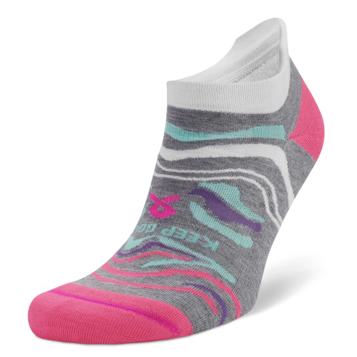 Balega Women's Grit And Grace Be Brave Keep Going Running Socks - Mid Grey (7495-0339) 2 Balega Women's Grit And Grace Be Brave Keep Going Running Socks - Mid Grey (7495-0339) - Image 2