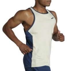 Brooks Men's Atmosphere Singlet 12 Brooks Men's Atmosphere Singlet -Run Style Shop www brooksrunning com 211384 363 mb atmosphere singlet mens sleeveless running top 1