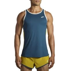 Brooks Men's Atmosphere Singlet 14 Brooks Men's Atmosphere Singlet -Run Style Shop www brooksrunning com 211384 428 mv atmosphere singlet mens sleeveless running top 1